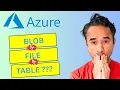 Blob vs File vs Table Storage in Azure - Easy Comparison