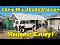 Harbor Freight Cover Pro 10x20 Canopy Unboxing setup and final look
