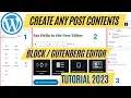 Create Blog Post in WordPress Block Editor Gutenberg Tutorial 2024