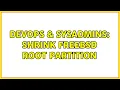 DevOps SysAdmins Shrink FreeBSD root partition