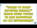 Ubuntu Failed to start network default error when trying to juju bootstrap an LXC environment