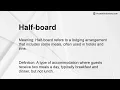 Half-board Meaning