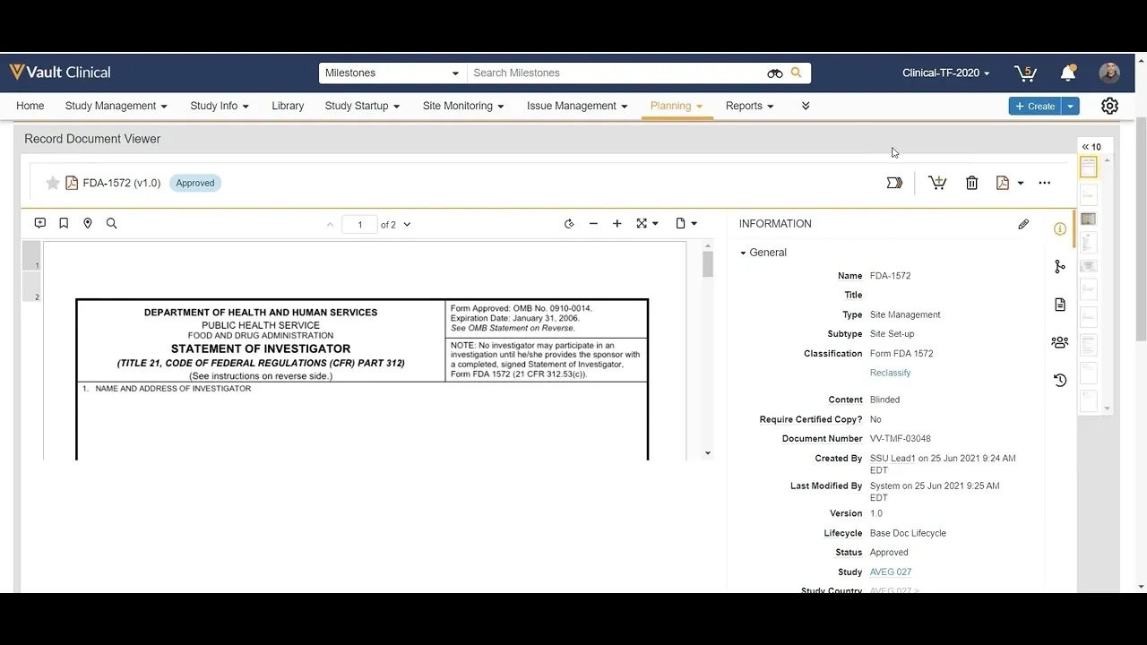 Vault Study Startup: Site Greenlight Process