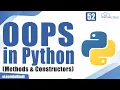 Methods and Constructors of Object Oriented Programming OOPS in Python