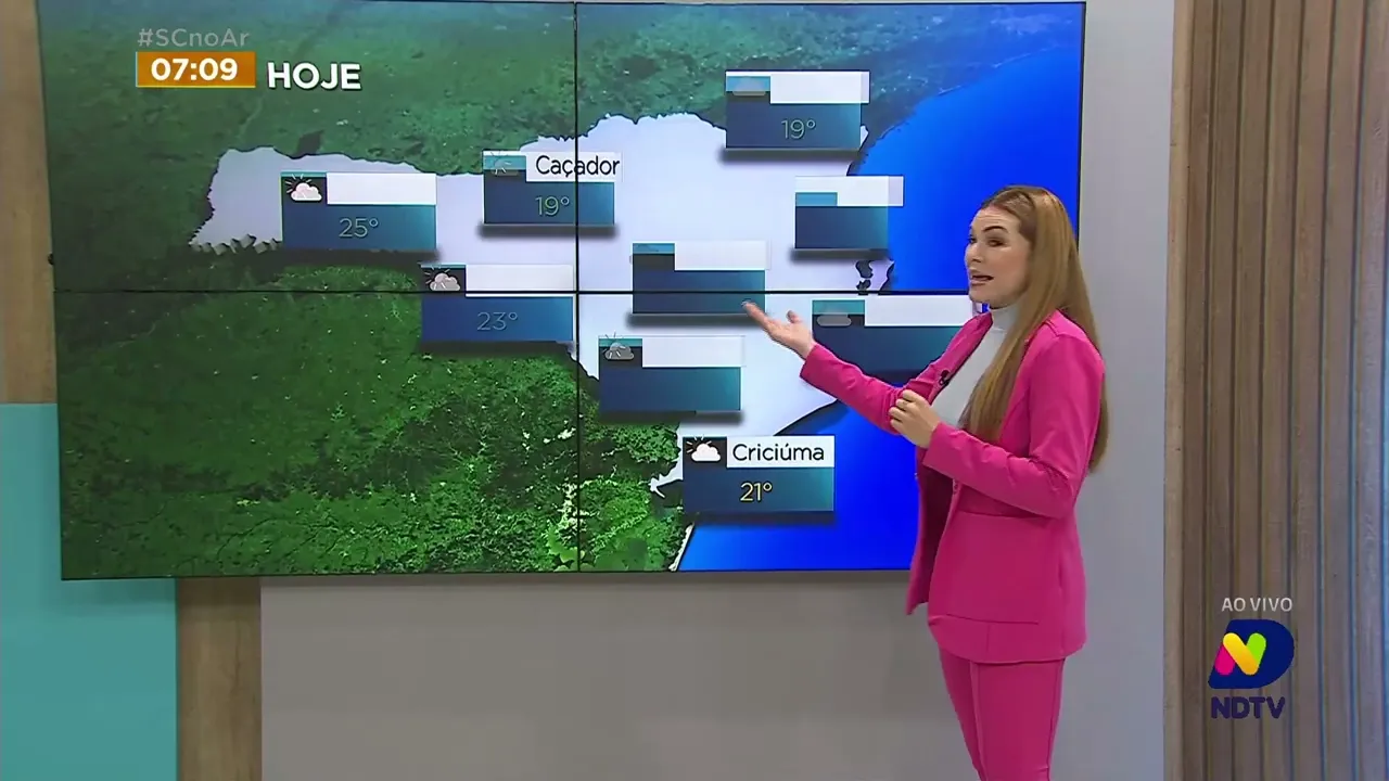 Confira a previsão do tempo para esta quarta-feira em SC