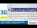 Oracle PL SQL interview question What are the types of exception