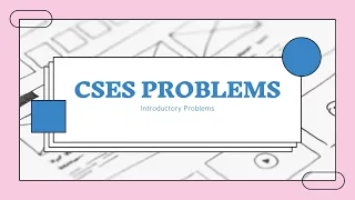 TWO SETS INTRODUCTORY PROBLEMS CSES SOLUTIONS