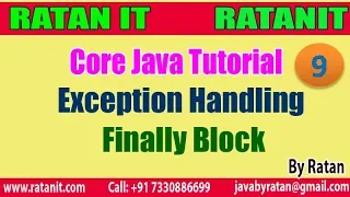 Core Java Tutorial Exception Handling -9 Finally Block By Ratan Sir