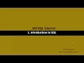 Part 1 Introduction to SQL