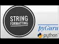 pyBasics 37 Print function formatting f-strings pyGuru