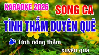Tình Thắm Duyên Quê Karaoke Song Ca Nhạc Sống - Phối Mới Dễ Hát - Nhật Nguyễn