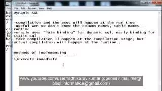 Dynamic SQL part-1