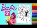 Coloring Barbie Surfer GIANT Coloring Book Page Colored Pencil Prismacolor KiMMi THE CLOWN