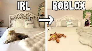 BUILDING MY IRL BEDROOM IN BLOXBURG