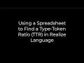 Finding a TTR using Realize Language