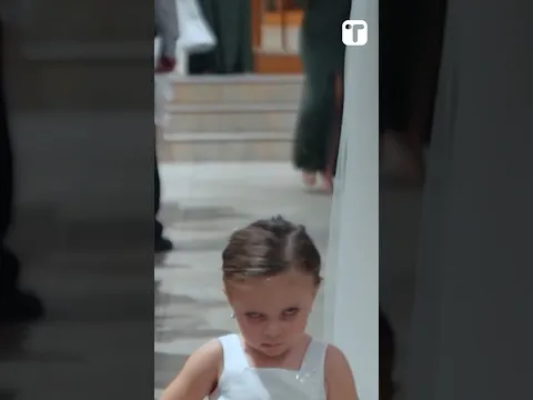 Daughter Not Happy With Mom And Dad Kissing At Wedding