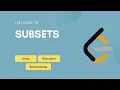 Subsets Leetcode 78 Array Recursion Backtracking