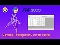 How to find natural frequency of 3D truss structure using Python and SAP2000