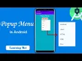 How to create PopupMenu in Android Studio Learning Bot