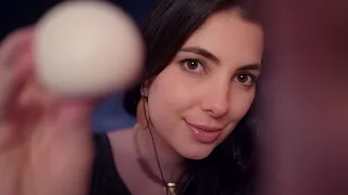 ASMR TESTE FACIAL NO SEU ROSTO | com Mic da Lente