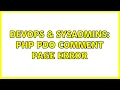 DevOps SysAdmins php pdo comment page error