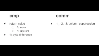 Built-in Unix Commands cmp and comm
