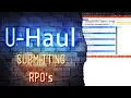 U-Haul - Submitting RPOs