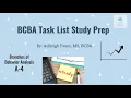 BCBA Task List Study Prep A-4 Branches of Behavior Analysis