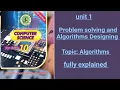 Algorithms Fully explained Unit 1 Class 10 Computer Science Sindh Board
