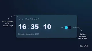 How to Make a Digital Clock with Toggle Beginner JavaScript Project