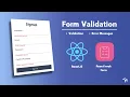 Form validation with React Hook Form ReactJs