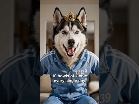 Where did husky get a crown from? And now he's making rules#dog #funny #animals #PondRules #hoppers