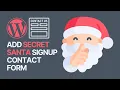 How To Add a Secret Santa Signup Contact Form in Your WordPress Website For Free