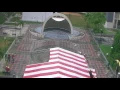 Construction of A-Frame Stripe Tentage