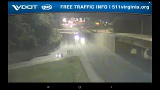 VDOT Traffic Cam Idiot Reverses On I-264