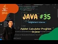 Java Programming Applet Calculator Program