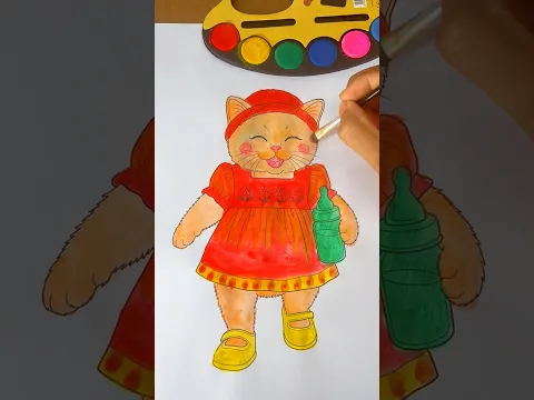 Kitten coloring with Dudi Dudi Dum😻♥️ #shorts #dudidudidam