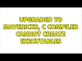 Upgraded to Mavericks C compiler cannot create executables