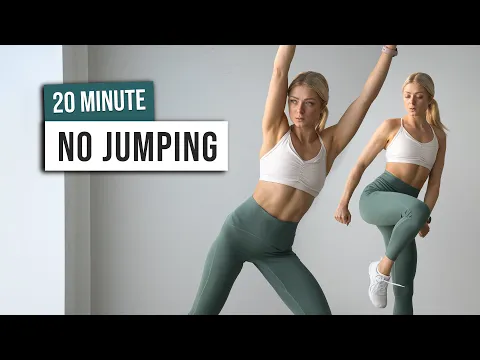 Download MP3 20 MIN NO JUMPING SWEATY HIIT - No Jumping Cardio Workout - No Repeat - Full Body Home Workout