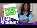 Free Loan Signing Prep Sheets