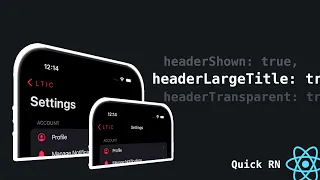 Quick RN 2 - iOS large title header collapsible