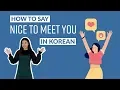 Download Lagu How to Say NICE TO MEET YOU in Korean | 90 Day Korean