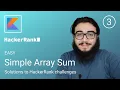 3 Simple Array Sum - HackerRank Kotlin Solution