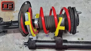 VEVOR MacPherson Strut Spring Compressor Review Replacing Insulator Boot Scion tC2 tC2 5