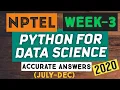 Python for Data Science WEEK-3 Quiz assignment Answers 2020 NPTEL