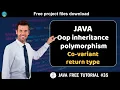 Java tutorial oop inheritance polymorphism - Co-variant return type Java course