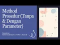 Belajar Java Penjelasan Method Prosedur Procedure dengan Parameter dan Tanpa Parameter