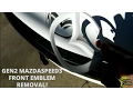 HOW TO REMOVE FRONT EMBLEM ON MAZDASPEED3 GEN2 AND PLASTIDIP SPRAY QUICK GUIDE