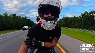 Fleeing motorcyclist arrest