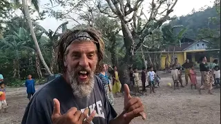 Beach Volleyball with the locals in Ambelau, INDONESIA
